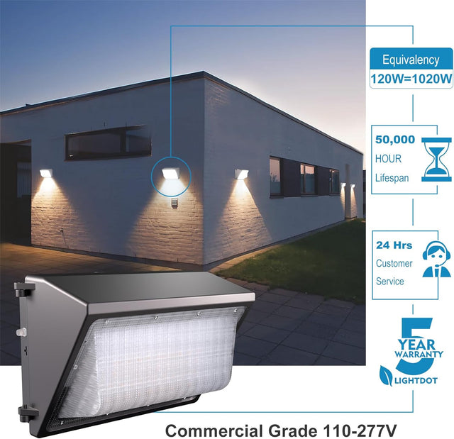 SABER SELECT LED WallPack Security Light 120W (‎15.2 in. L x 7.7 in. W x 9.7 in. H)