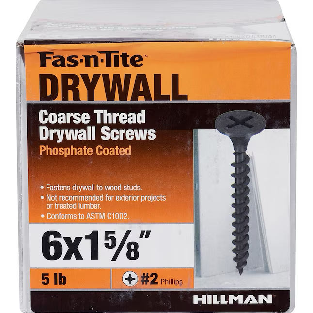 Fas-n-Tite #6 x 1-5/8-in Bugle Coarse Thread Drywall Screws 5-lb (950-Pack)