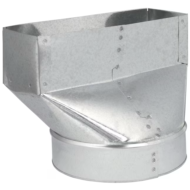 IMPERIAL 7-in 30 Gauge Galvanized Steel Straight Stack Duct Boot