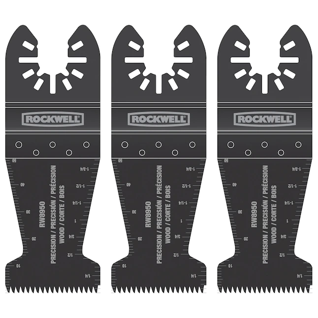 ROCKWELL Sonicrafter 3er-Pack oszillierende Werkzeugklingen aus Kohlenstoffstahl