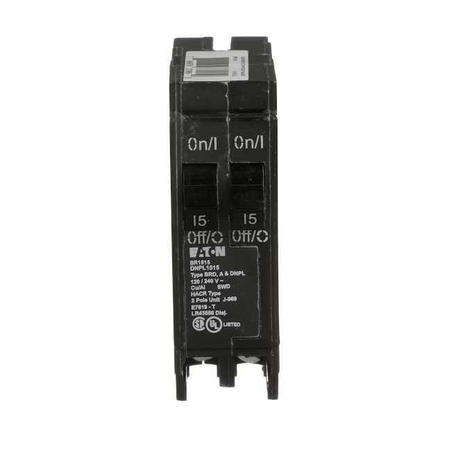 Eaton Type BR 15-Amp 2-Pole Tandem Circuit Breaker