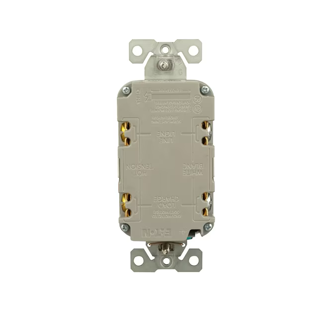 Eaton Tomacorriente para decorador residencial GFCI de 20 amperios y 125 voltios, color blanco (paquete de 3)