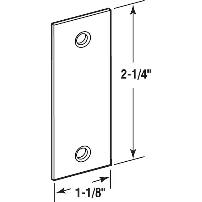 Puerta de entrada de 1-1/8 pulg. X 2-1/4 pulgadas. Placa de relleno de puerta pintada de gris 