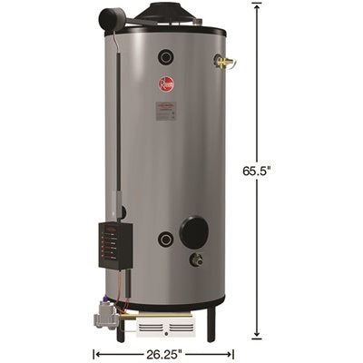 Rheem Commercial Universal Heavy Duty 75 Gal. Calentador de agua con tanque de gas natural ultrabajo en NOx (ULN) de 125K BTU