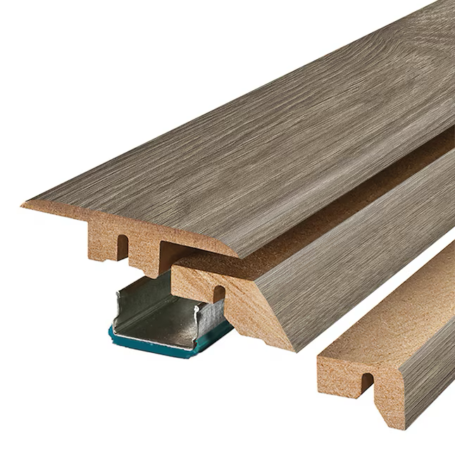 Project Source Faisán Moldura para piso multiusos de madera laminada de 0,75 pulgadas de alto x 2,37 pulgadas de ancho x 78,7 pulgadas de largo