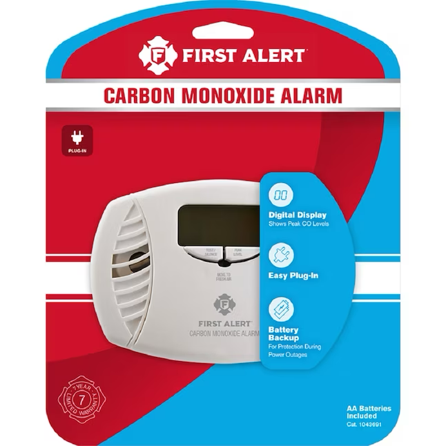 First Alert Plug-in Digital Carbon Monoxide Detector