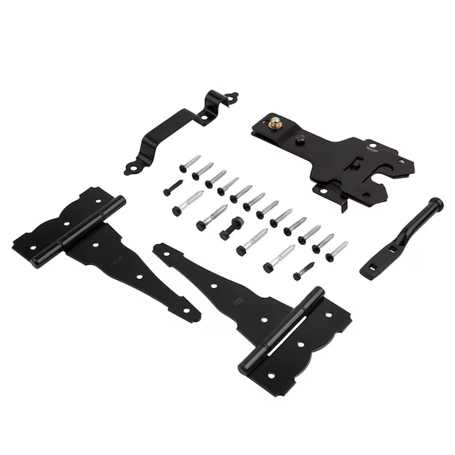 National Hardware 8-in Black Gate Hardware Kit