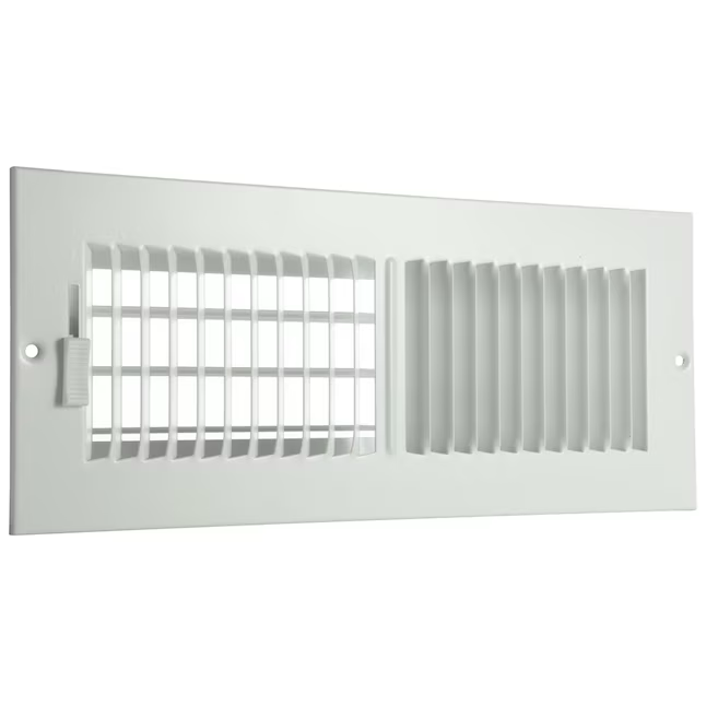 RELIABILT 12-in x 4-in 2-way Steel White Sidewall/Ceiling Register