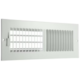 RELIABILT 12-in x 4-in 2-way Steel White Sidewall/Ceiling Register