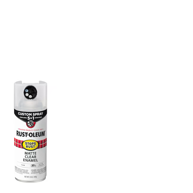 Pintura en aerosol transparente mate Stops Rust 5 en 1 de Rust-Oleum (peso neto: 12 oz)