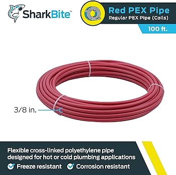 SharkBite Tubo Pex-B rojo de 3/8 pulg. - Bobina de 100 pies