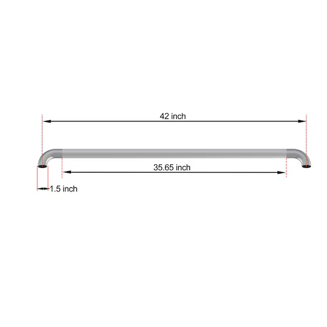 Project Source 2-Pack Concealed Peened 18-in Stainless Steel Wall Mount ADA Compliant Grab Bar (500-lb Weight Capacity)