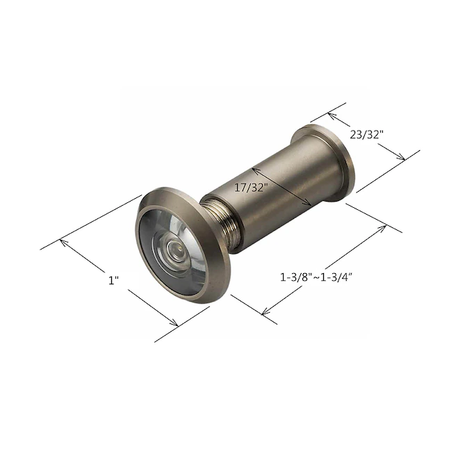 RELIABILT 1.03-in Diameter 200-Degree View Satin Nickel Door Viewer