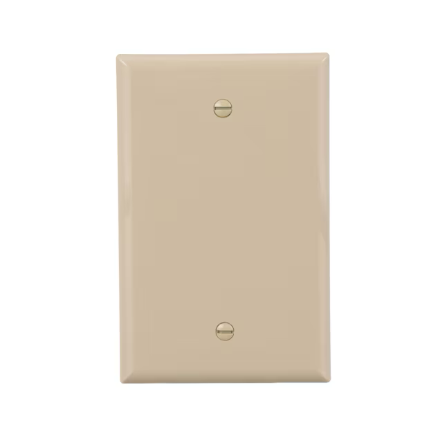 Eaton 1-Gang Midsize Ivory Polycarbonate Indoor Blank Wall Plate