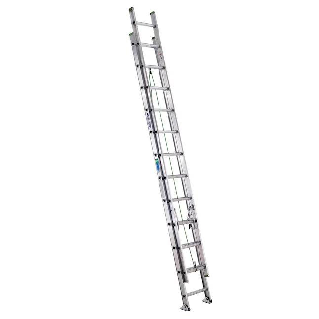 Werner D1200-2 Aluminio 24 pies Tipo 2- 225 lbs. Escalera de extensión de capacidad