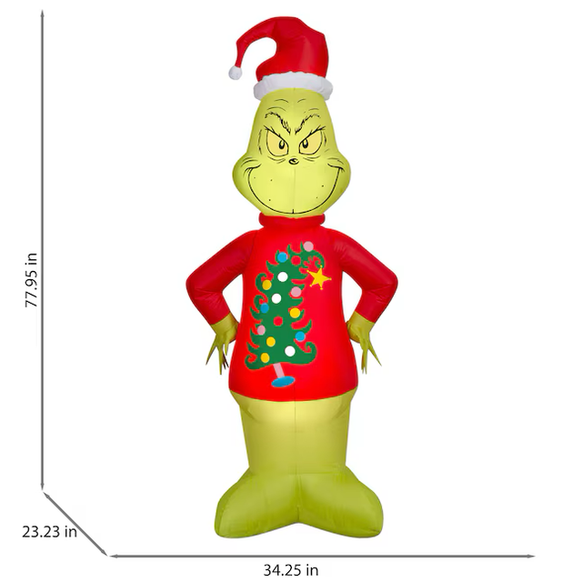 Grinch 6-5-ft LED Grinch Christmas Inflatable