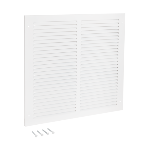 EZ-FLO Rejilla de aire de retorno de acero de 18 pulgadas x 18 pulgadas (tamaño de conducto), color blanco