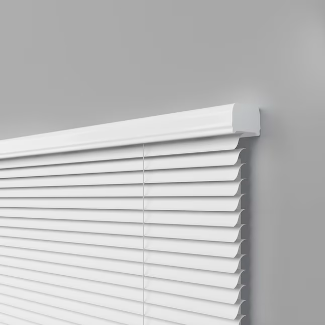 LEVOLOR Trim+Go 1-in Slat Width 23-in x 72-in Cordless White Vinyl Room Darkening Mini-blinds