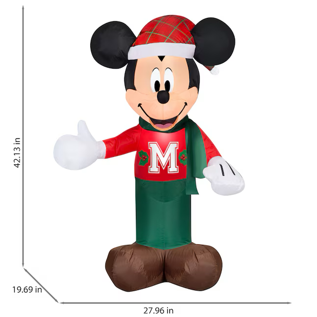 Disney 3.5-ft LED Mickey Mouse Christmas Inflatable