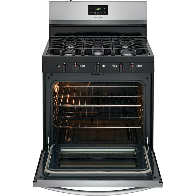 Frigidaire 30-in 5 Burners 5-cu ft Freestanding Natural Gas Range (Fingerprint Resistant Stainless Steel)