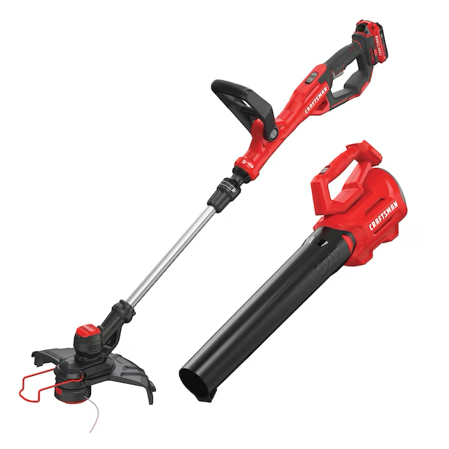 CRAFTSMAN V20 Kit combinado de cortadora de hilo y soplador de hojas con batería inalámbrica de 20 voltios máx. (batería y cargador incluidos)