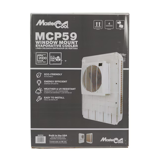 MasterCool 4000-CFM Enfriador evaporativo de ventana interior/exterior de 3 velocidades para 2000 pies cuadrados (motor incluido)