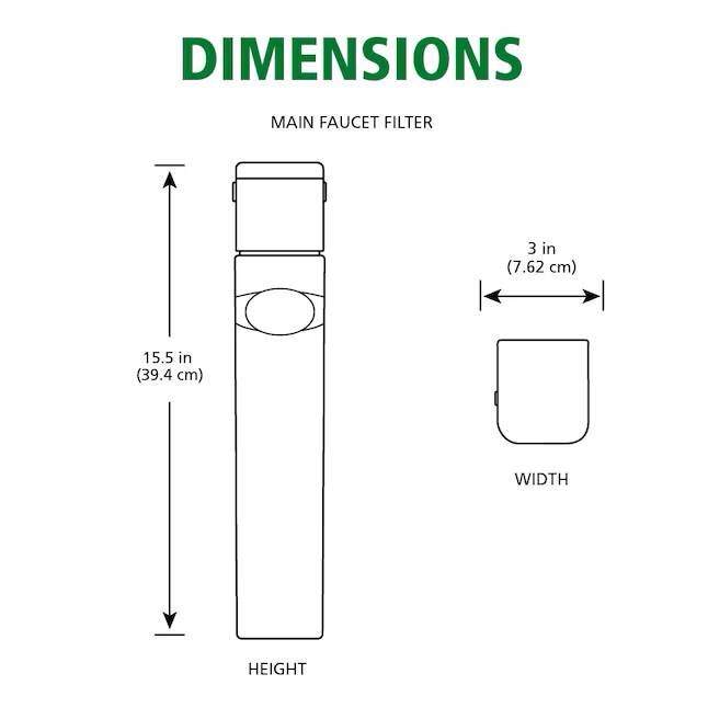 A.O. Smith Direct Connect Single-stage Carbon Block Under Sink Water Filtration System