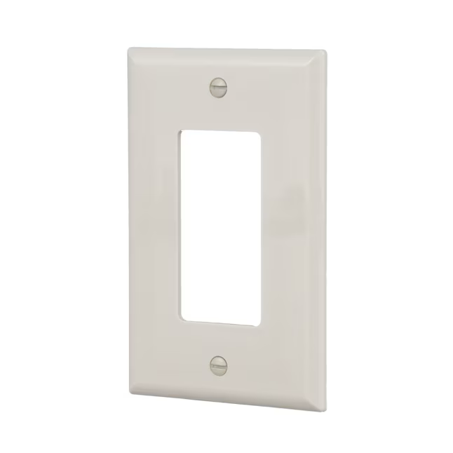 Eaton 1-Gang Midsize Light Almond Polycarbonate Indoor Decorator Wall Plate (10-Pack)