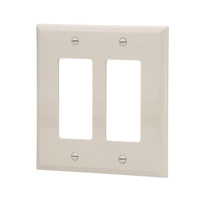 Eaton Placa de pared decorativa para interiores de policarbonato color almendra claro, tamaño mediano, 2 unidades