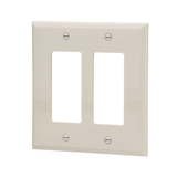 Eaton Placa de pared decorativa para interiores de policarbonato color almendra claro, tamaño mediano, 2 unidades