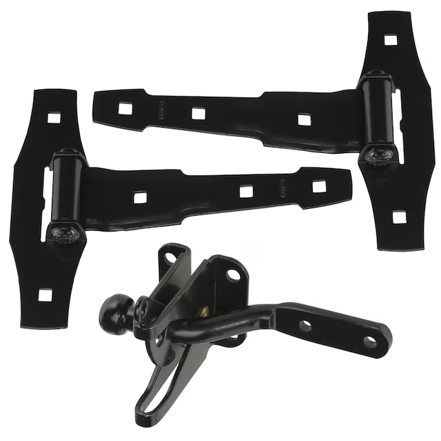 National Hardware 8-in Black Gate Hardware Kit