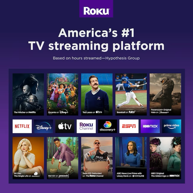 Dispositivo de transmisión inteligente Roku Express 4K+ 4K/HD/HDR con control remoto incluido