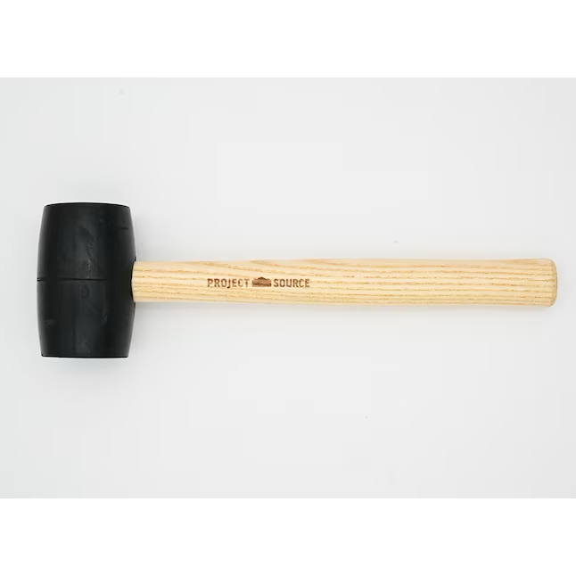 Project Source 16-oz Smooth Face Rubber Head Wood Rubber Mallet