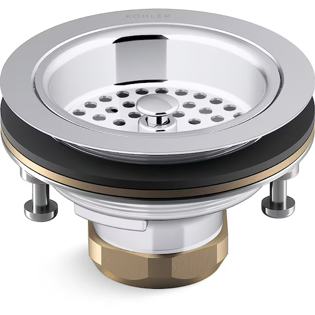 KOHLER Duostrainer 3.5-in Polished Chrome Brass Strainer