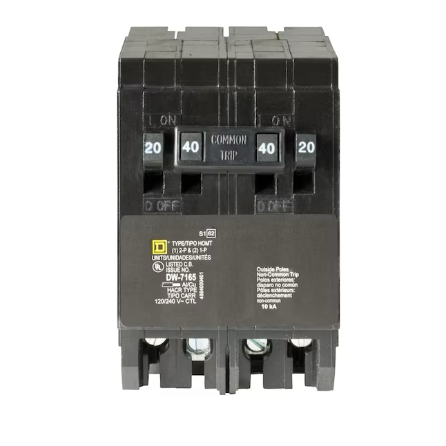 Square D Homeline 20-amp/40-amp 4-Pole Quad Circuit Breaker