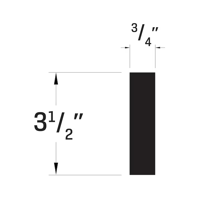 Royal Building Products Tablero embellecedor de PVC S4S de 0,75 x 3,5 x 8 pies