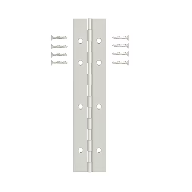 RELIABILT 72-in H x Square Satin Nickel Piano/Continuous Interior Door Hinge