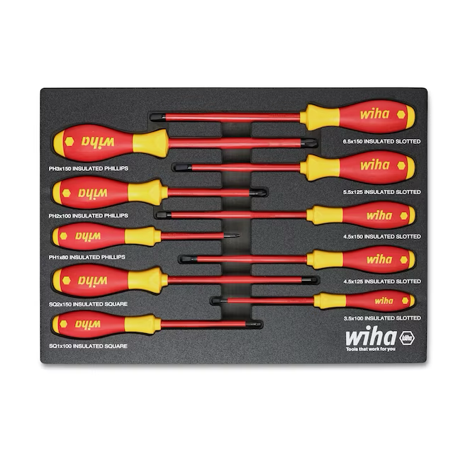 Wiha 10-Piece Composite Handle Insulated Assorted Screwdriver Set