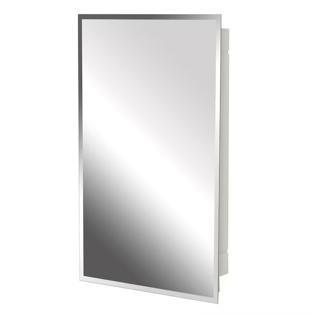 Project Source 16-in x 26-in Surface/Recessed Mount Frameless Mirrored Medicine Cabinet