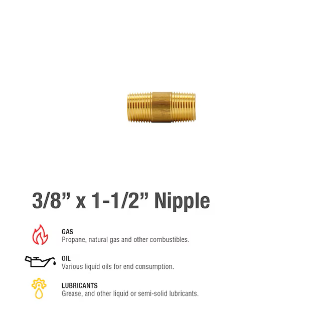 Proline Series 3/8-in x 3/8-in Threaded Male Adapter Nipple Fitting