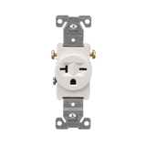 Eaton 20-Amp 250-volt Commercial Round Outlet, White