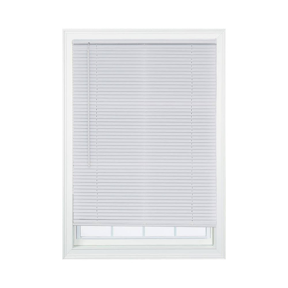 1" White Cordless Aluminum Mini Blinds (35" x 36")