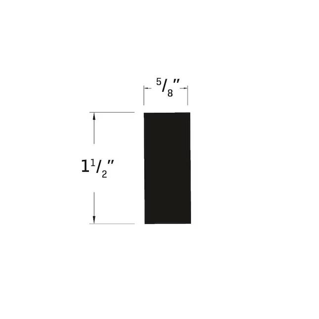 Royal Building Products S4S PVC-Zierleiste, 0,625 Zoll x 1,5 Zoll x 12 Fuß