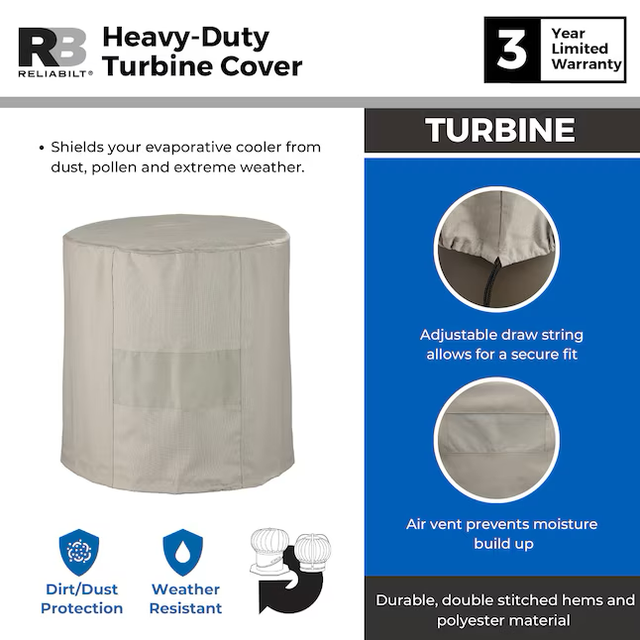 RELIABILT 21-in x 21-in x 22-in Polyester Evaporative Cooler Cover