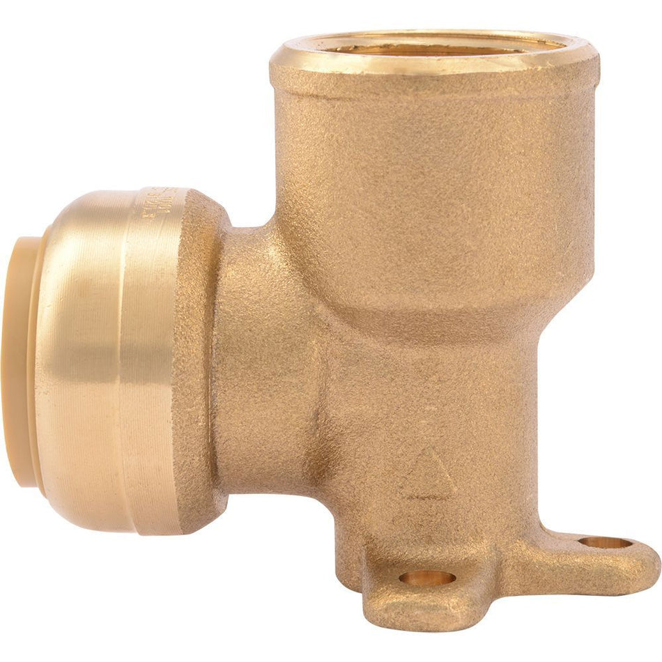 SharkBite 3/4 in. x 3/4 in. FNPT Brass Push Drop-Ear Elbow