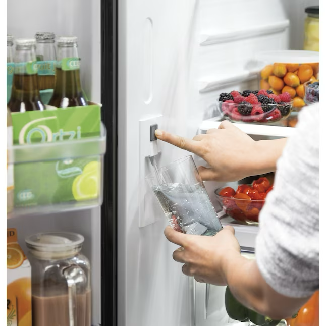 GE 27-cu ft French Door Refrigerator with Ice Maker and Water dispenser (Fingerprint-resistant Stainless Steel) ENERGY STAR