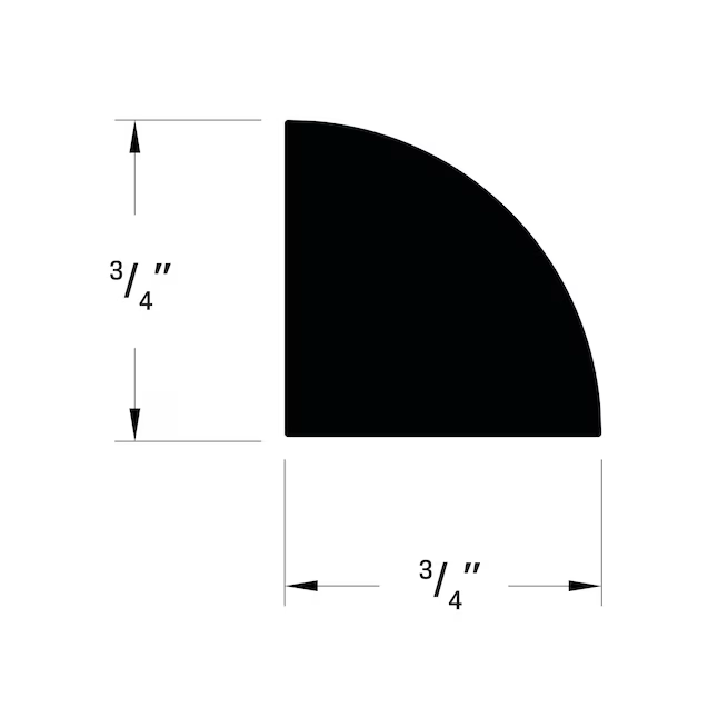 Royal Building Products 3/4-in x 8-ft Finished PVC Quarter Round Moulding