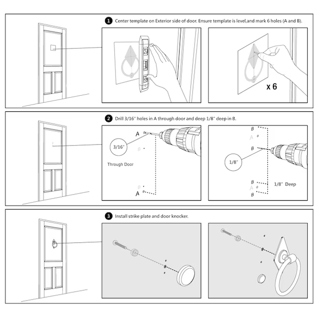 RELIABILT 6-1/2-in Matte Door Knocker