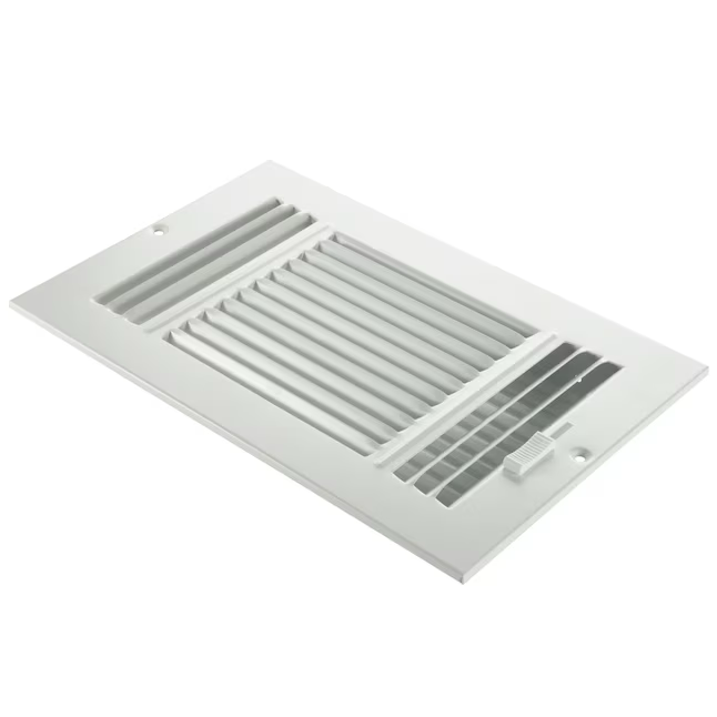 RELIABILT 10-in x 6-in 3-way Steel White Sidewall/Ceiling Register