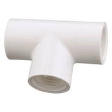 Charlotte Pipe 1-1/2-in. x 3/4-in. White PVC Reducing Tee for Pressure Applications